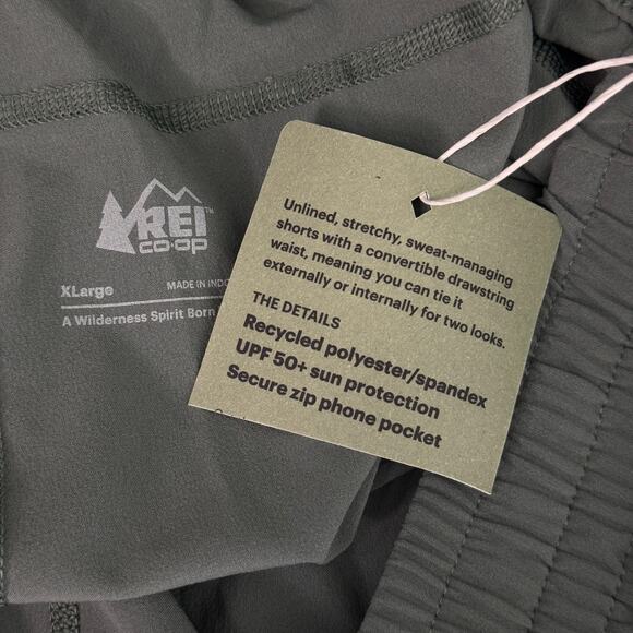 REI Active Pursuits Shorts Mens XL Athletic Gym Unlined UPF 50 NEW 7" Green - Picture 6 of 10